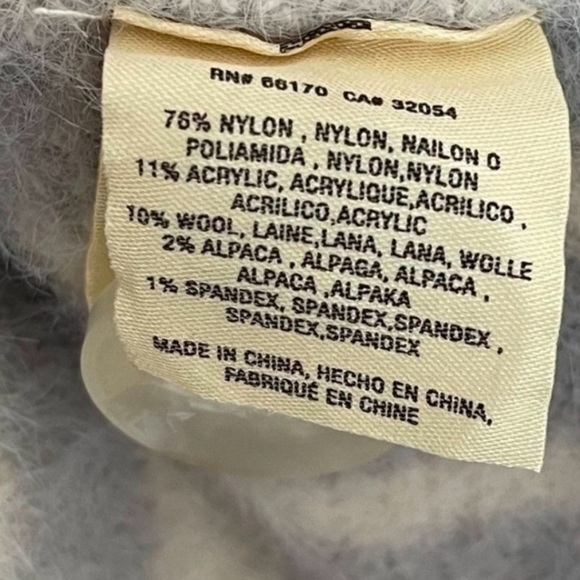 Moth by Anthropologie Wool/Alpaca Cream and Gray Striped Eyelash Cardigan Coat - Picture 4 of 4